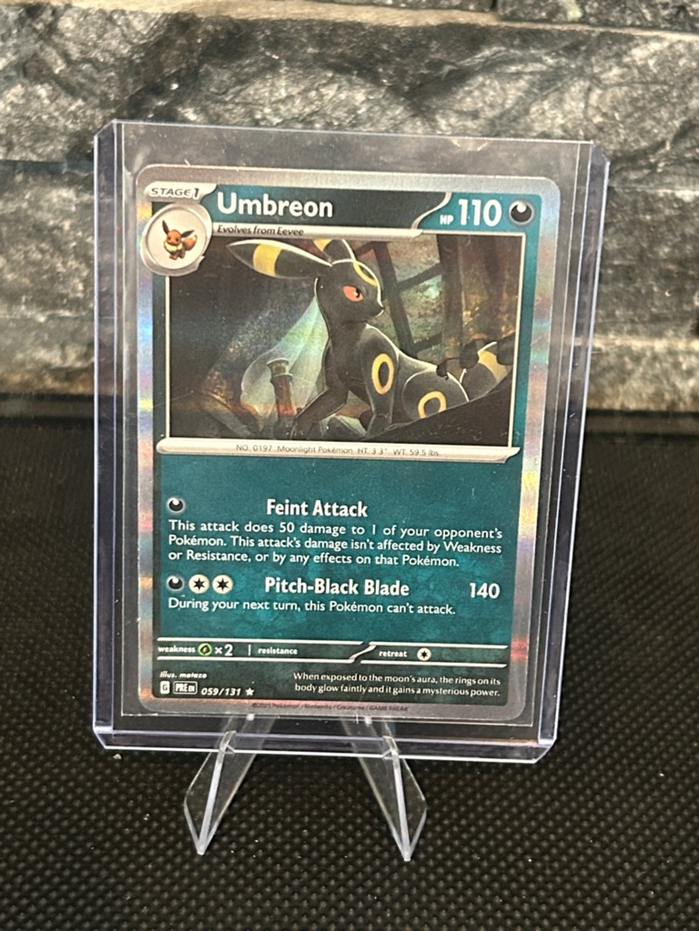 Pokemon Umbreon 059/131 Holo from Prismatic Evolutions Set M/NM